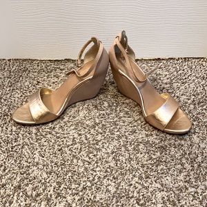 Rose Gold Wedge Sandal